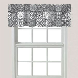 Laural Home -  Gray Granada Window Valance Gray